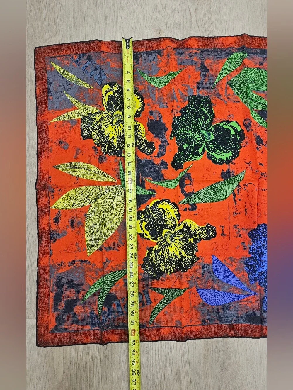 Vintage Saldarini Nordstrom 100% Silk Scarf 32x33 Floral Made in Italy